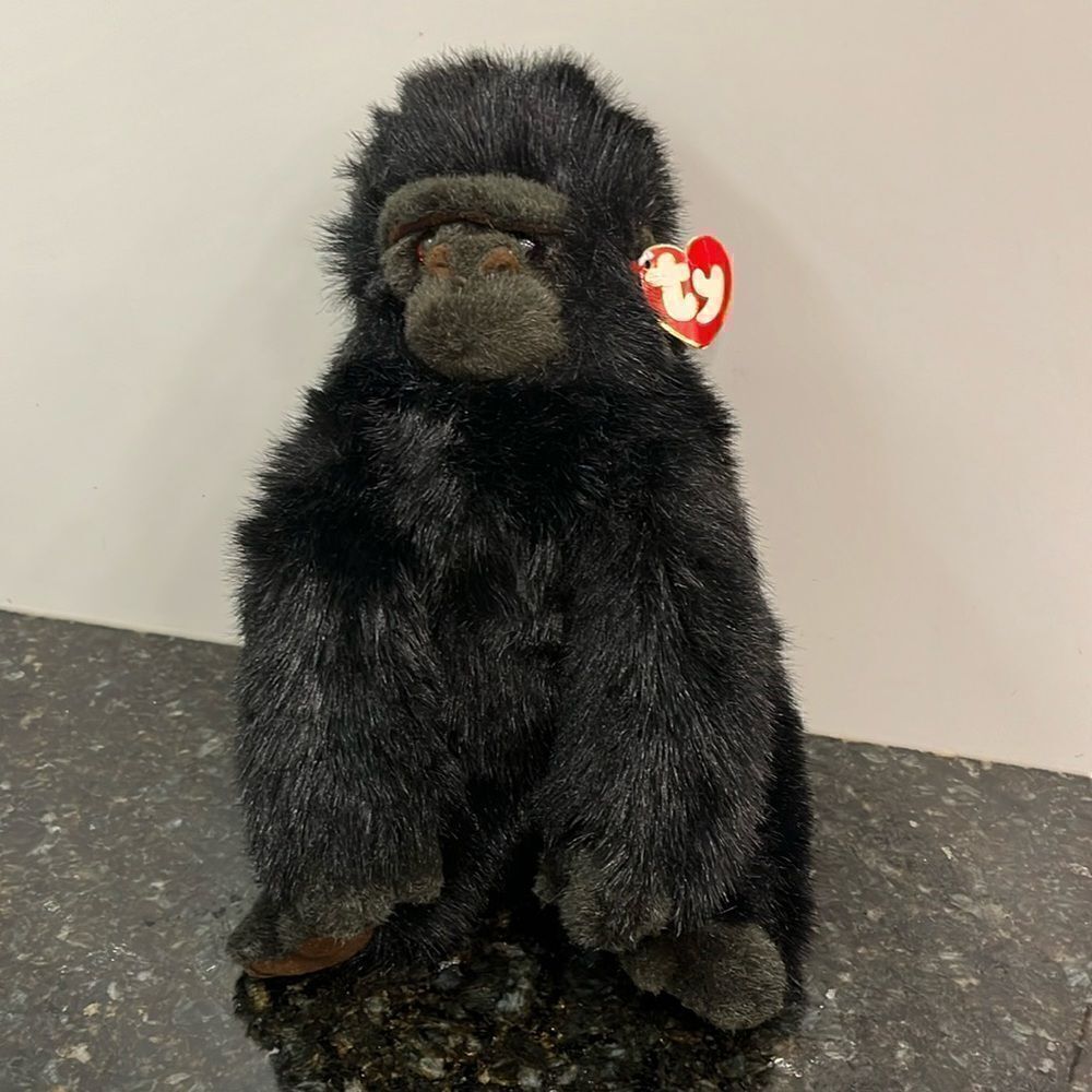 TY 1995 Beanie Buddy Baby George Gorilla Monkey 12” Stuffed Plush Animal